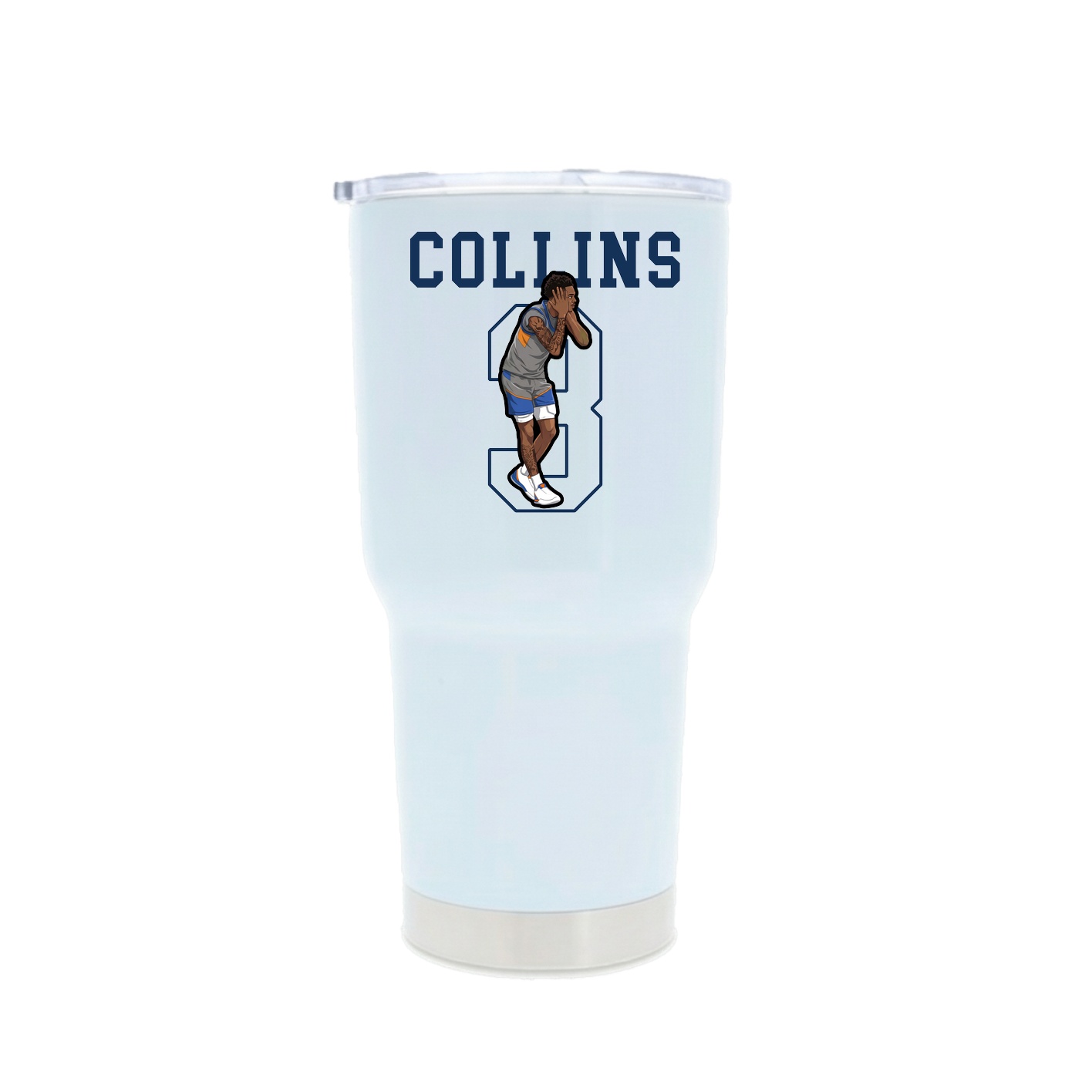 30oz Stainless Steel Tumbler — Shirsey in White