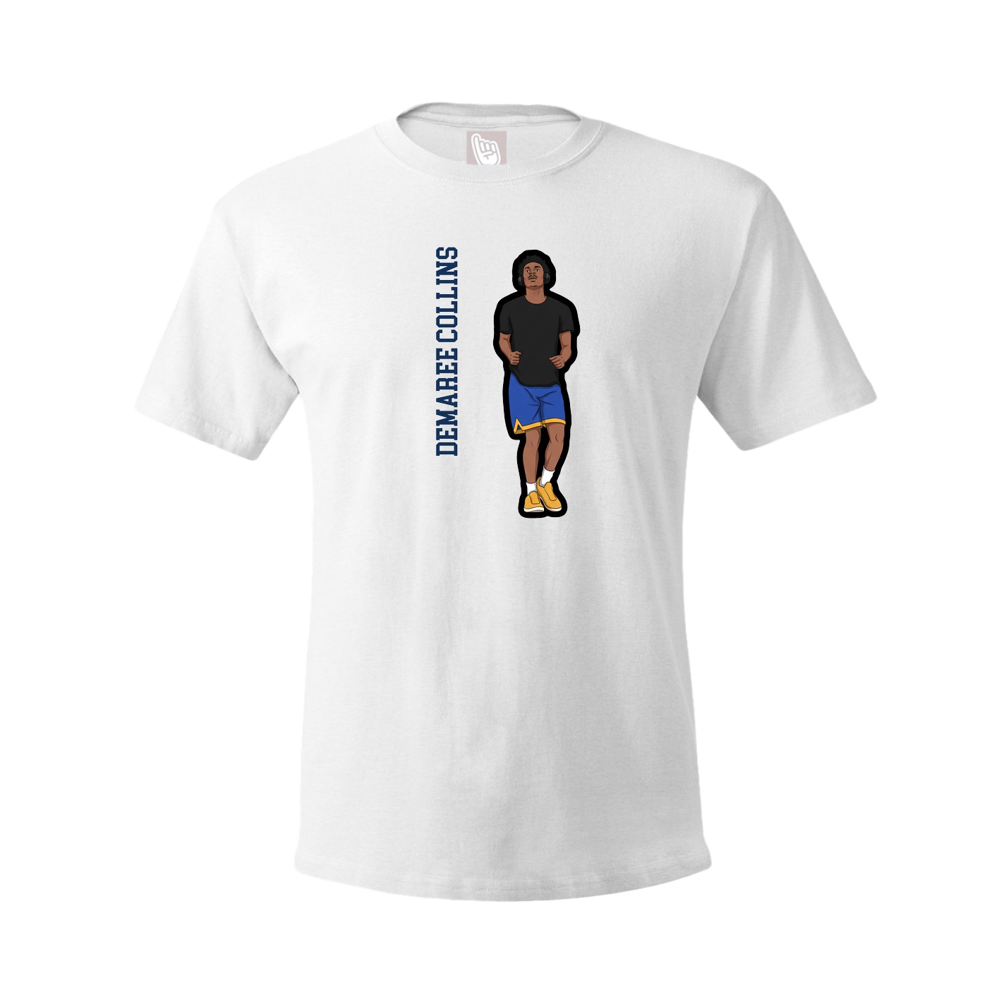 Tee — Name Vertical in White