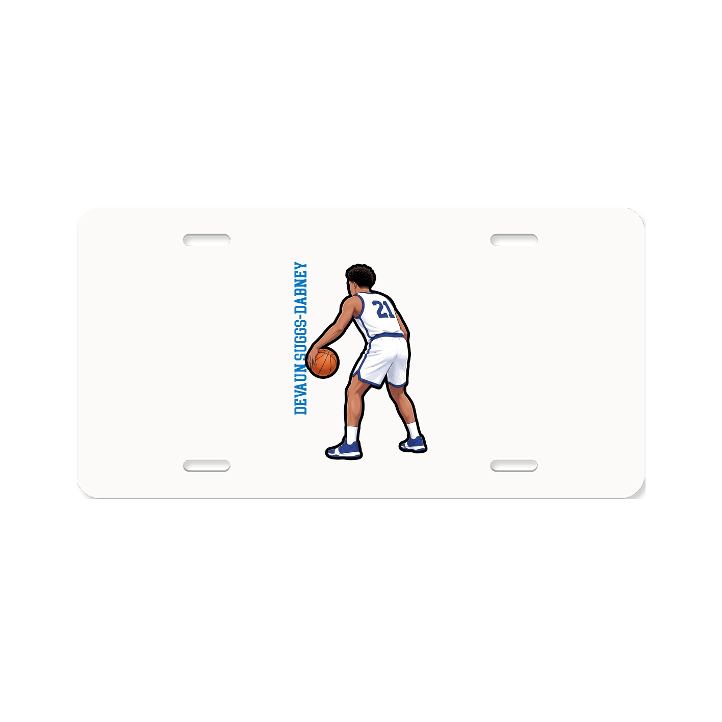 License Plate — Name Vertical in Classic