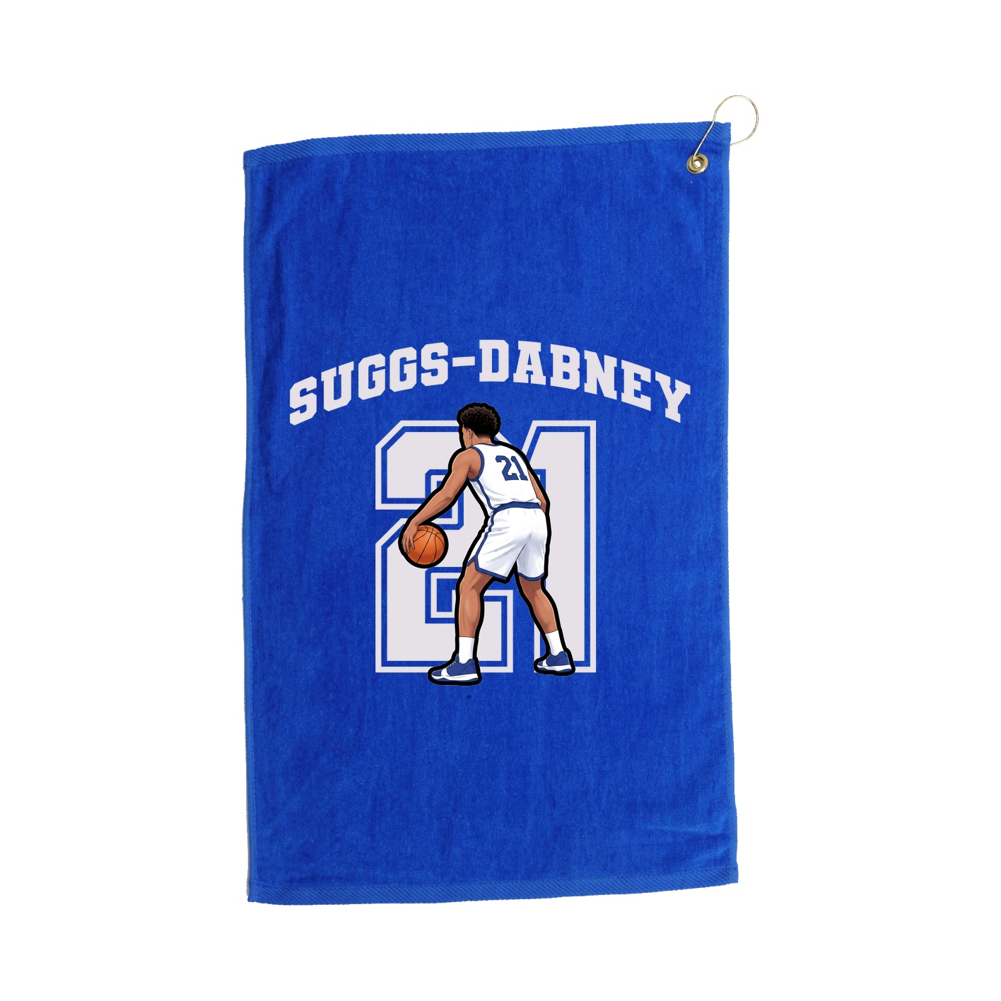 Golf Towel — Number in Royal