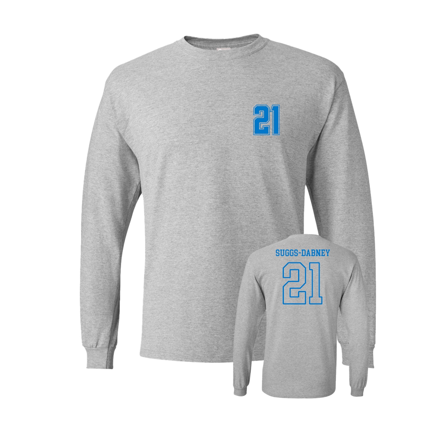 Long Sleeve Tee — Chest Back in Grey