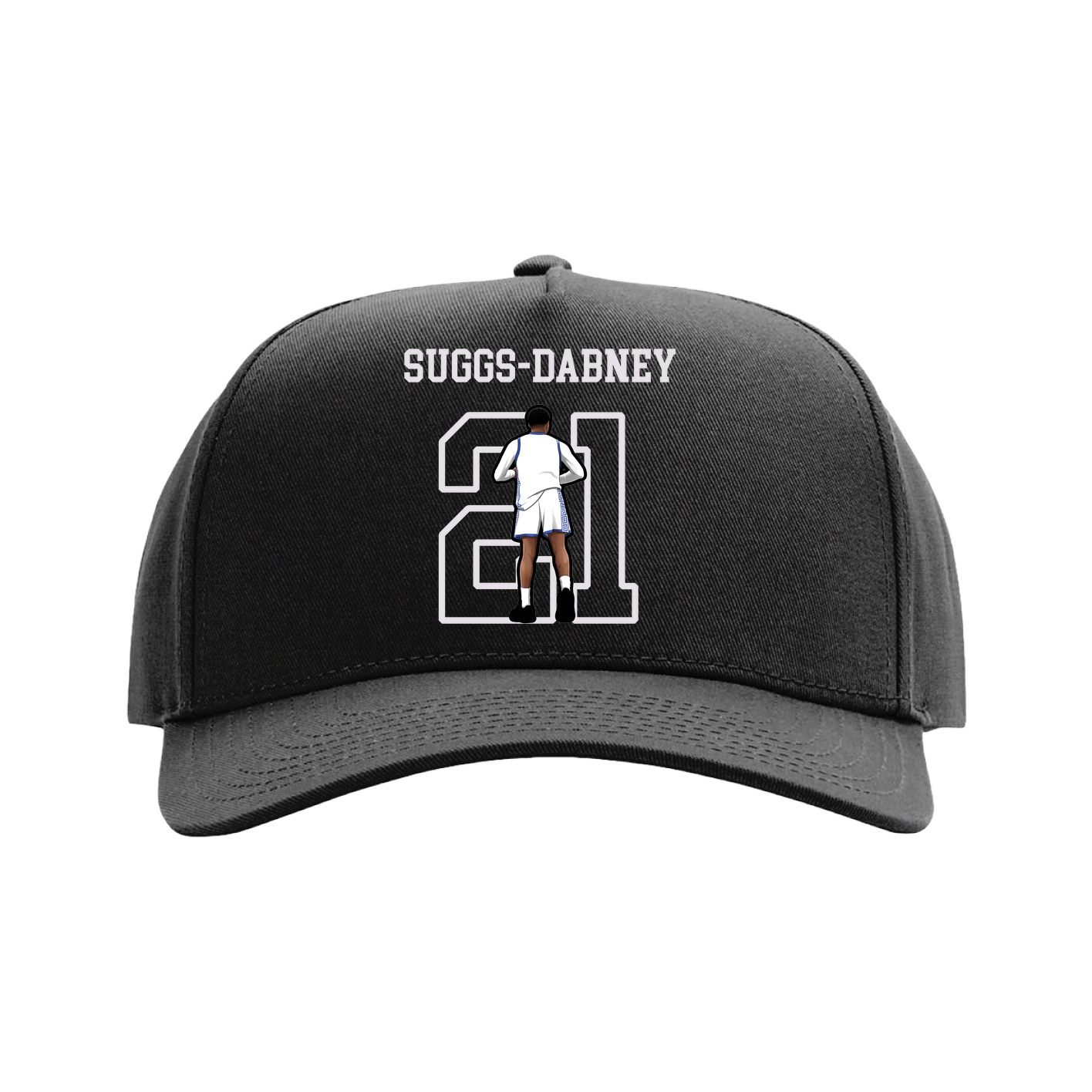 Full Fabric Five-Panel Champ Cap — Shirsey in Black