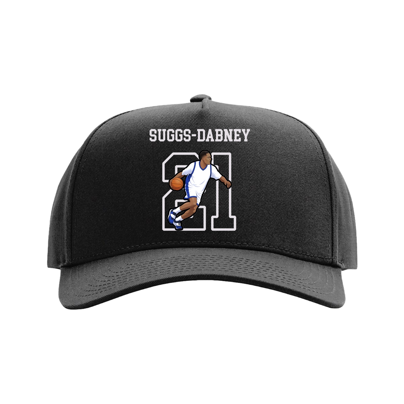 Full Fabric Five-Panel Champ Cap — Shirsey in Black