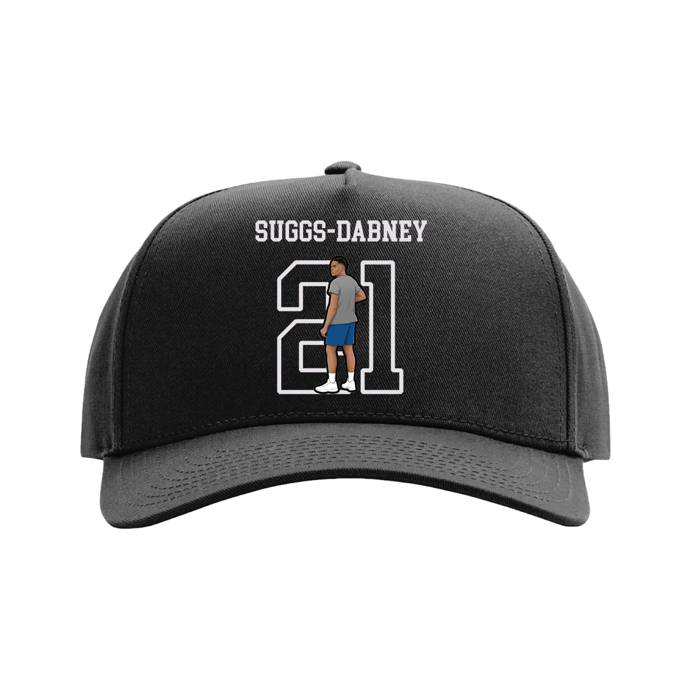 Full Fabric Five-Panel Champ Cap — Shirsey in Black