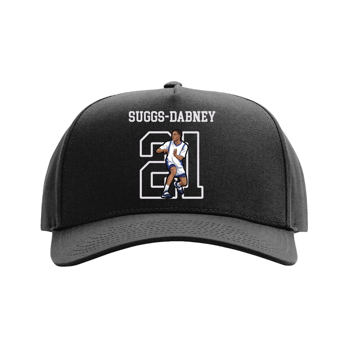 Full Fabric Five-Panel Champ Cap — Shirsey in Black