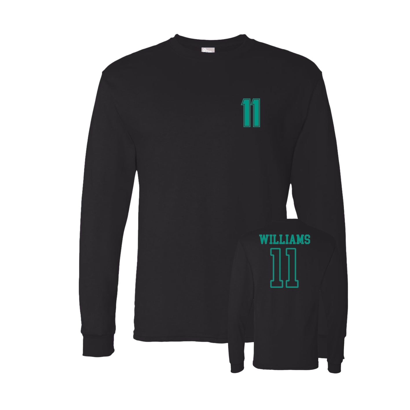 Long Sleeve Tee — Chest Back in Black