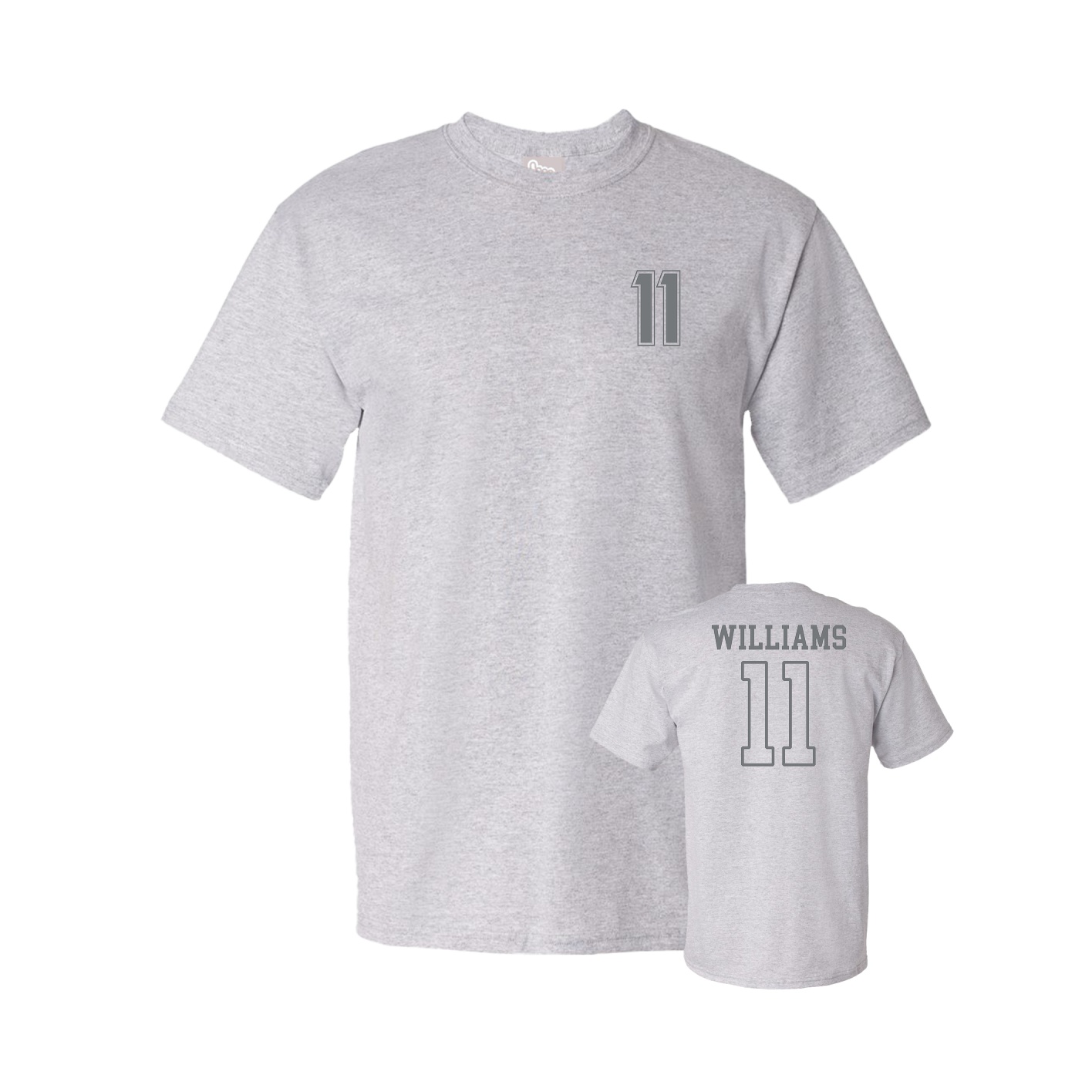 Youth Tee — Chest Back in Grey