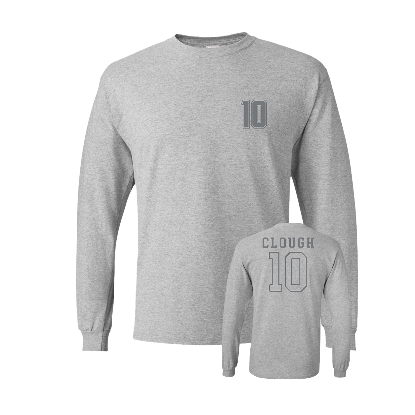 Long Sleeve Tee — Chest Back in Grey