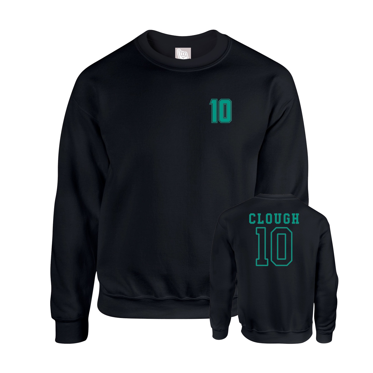Fleece Crew — Chest Back in Black