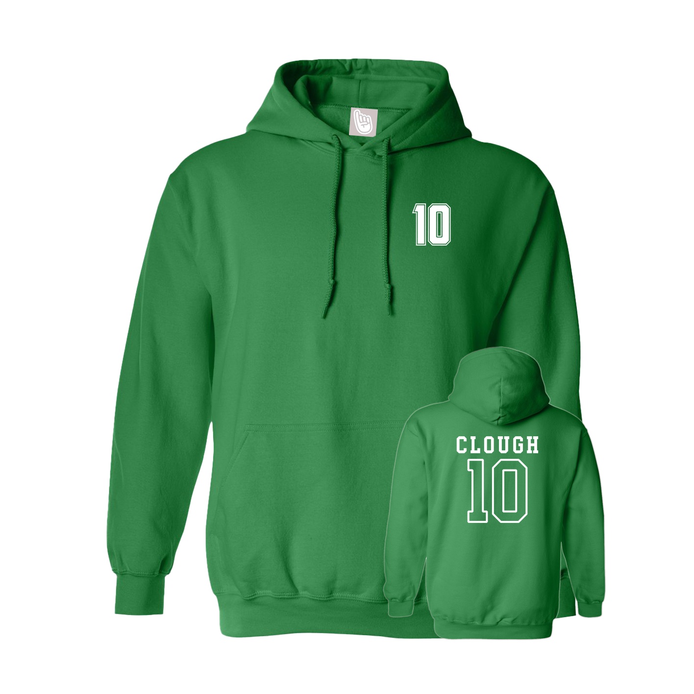 Youth Hoodie — Chest Back in Green