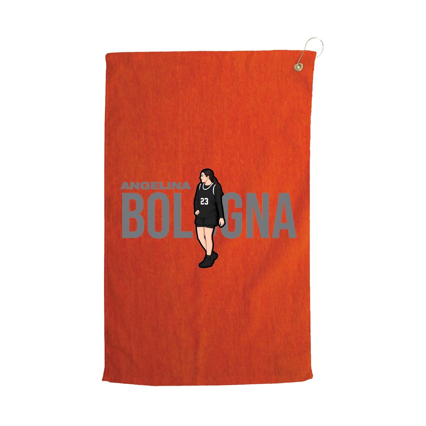 Golf Towel — Player Name in Orange
