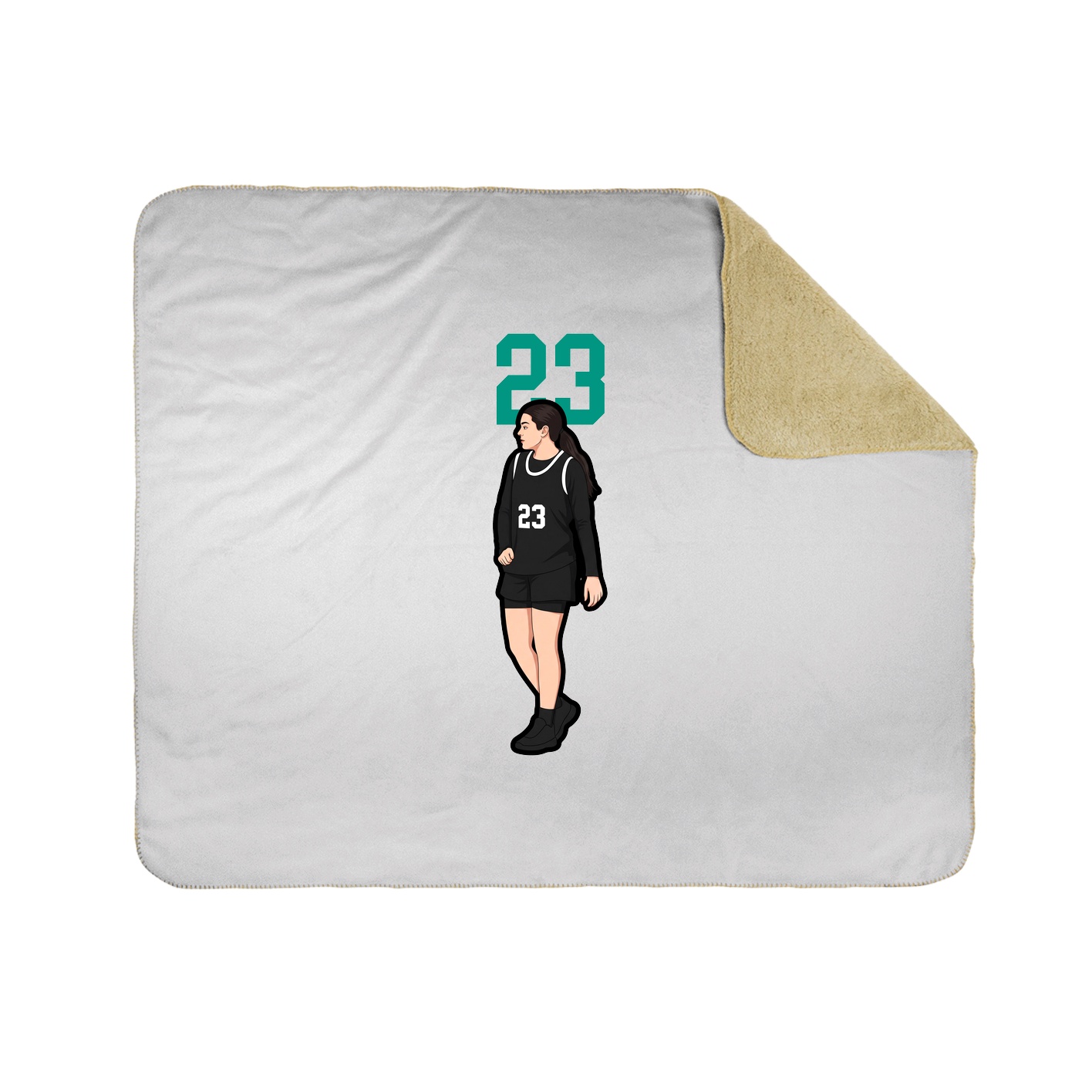 Throw Blanket — Number Top in White