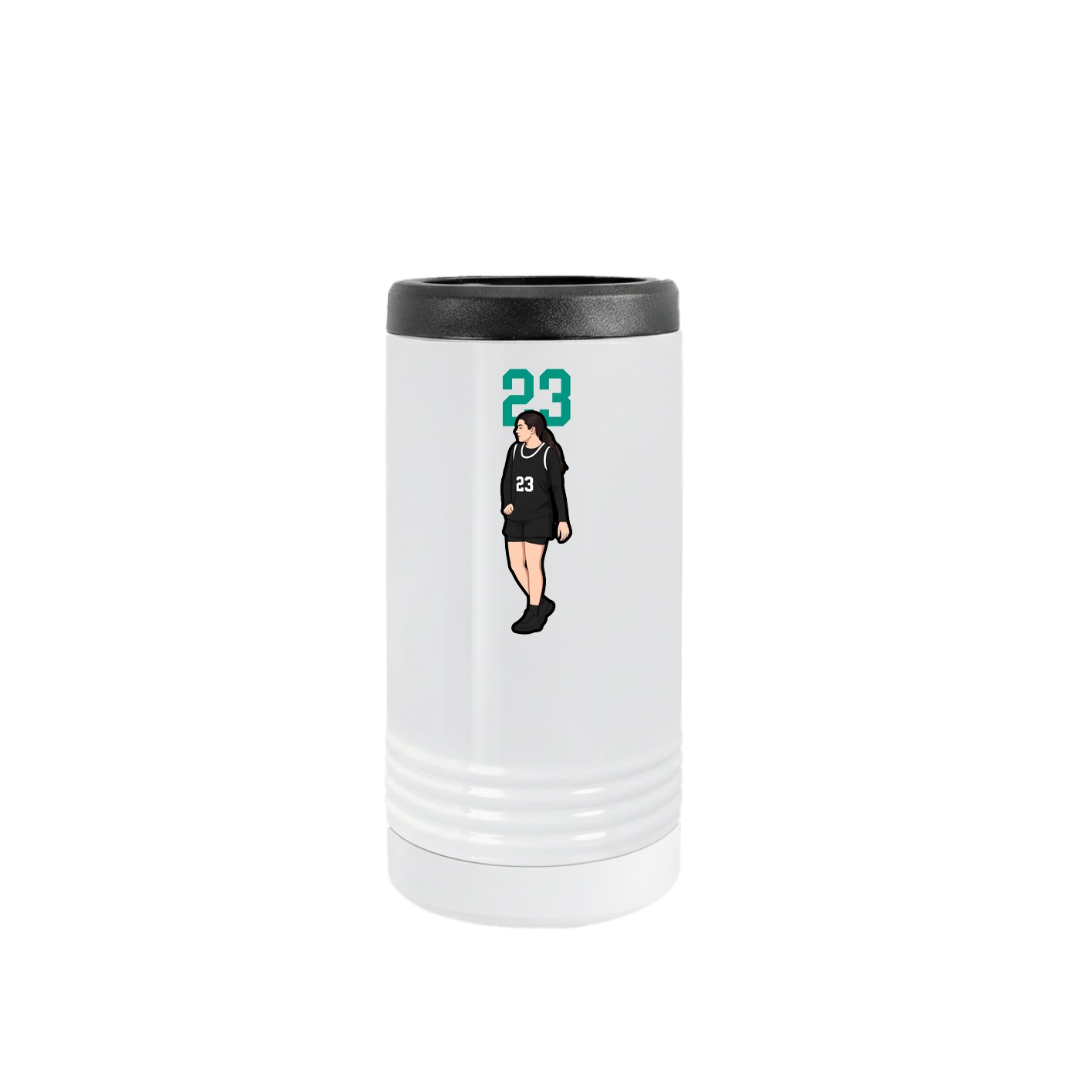 Slim Beverage Holder — Number Top in White