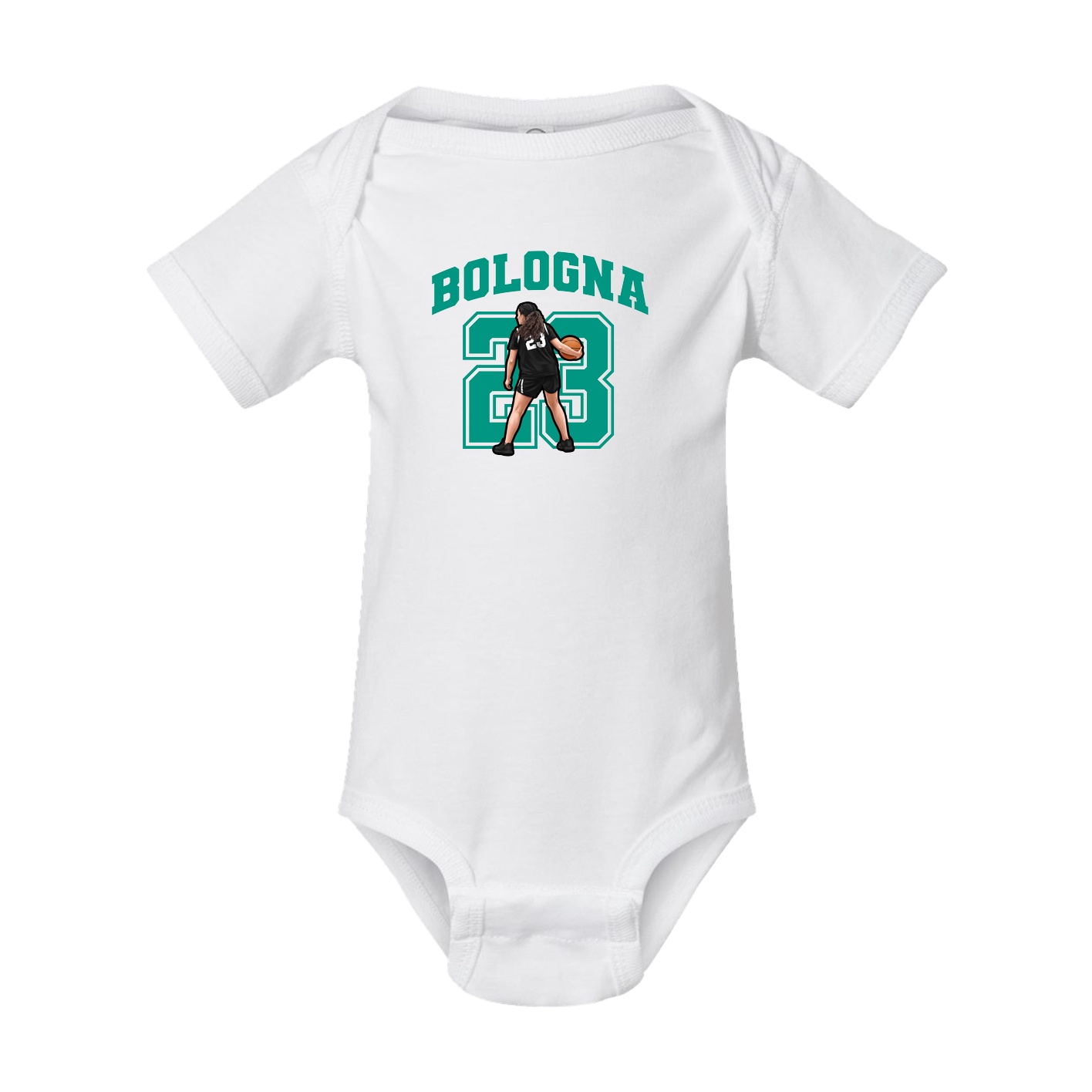 Baby Onesie — Number in White