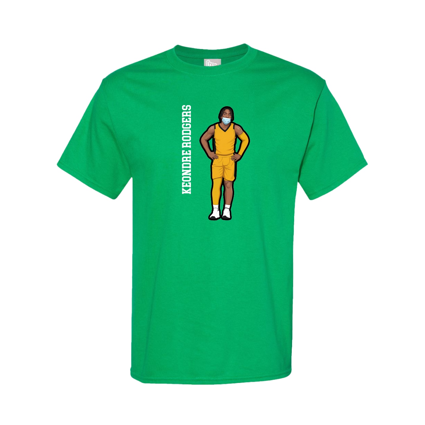Youth Tee — Name Vertical in Green