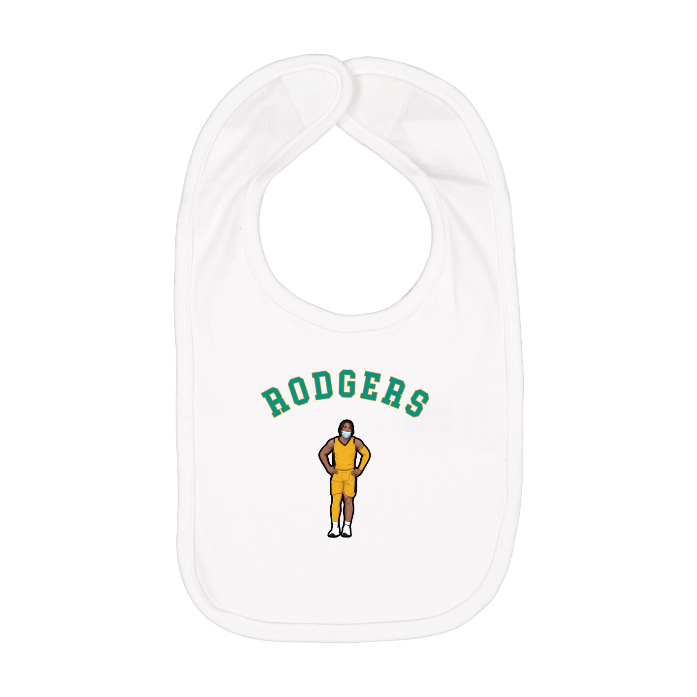 Infant Bib — Shirsey Arch in White
