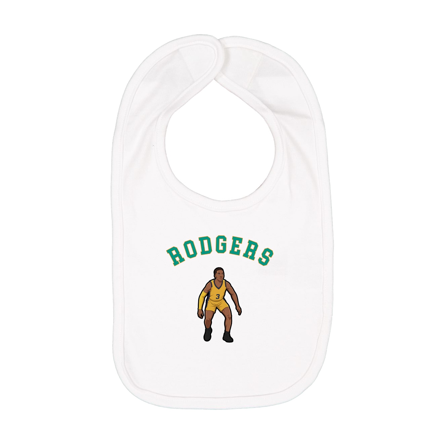 Infant Bib — Shirsey Arch in White