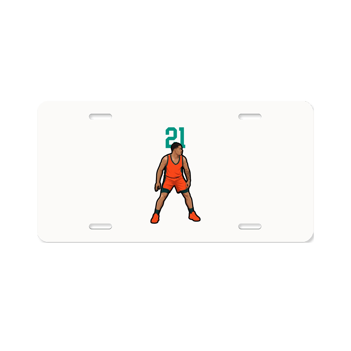 License Plate — Number Top in Classic