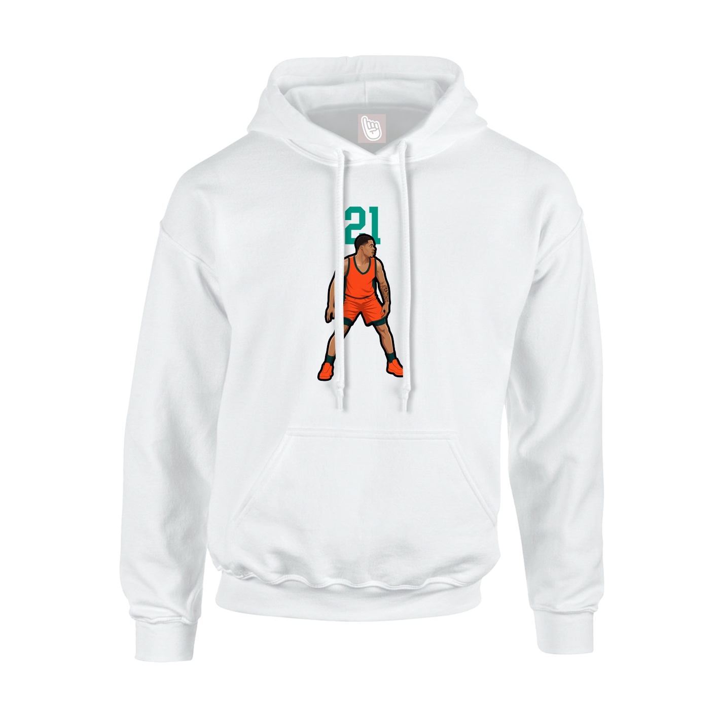 Hoodie — Number Top in White
