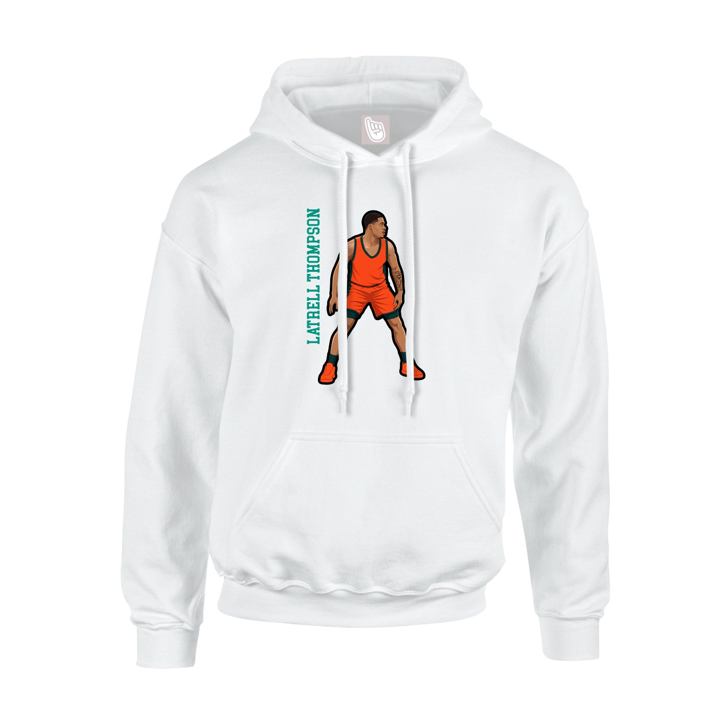 Youth Hoodie — Name Vertical in White