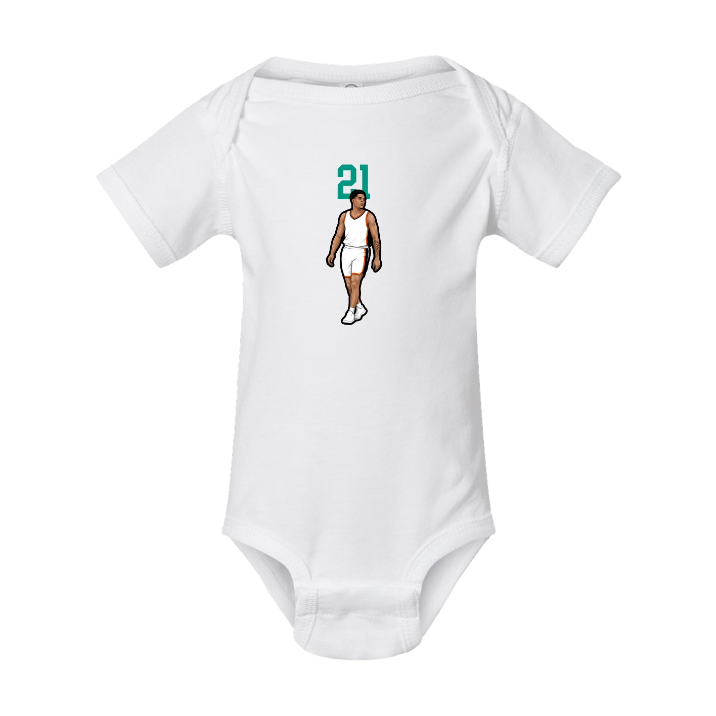 Baby Onesie — Number Top in White