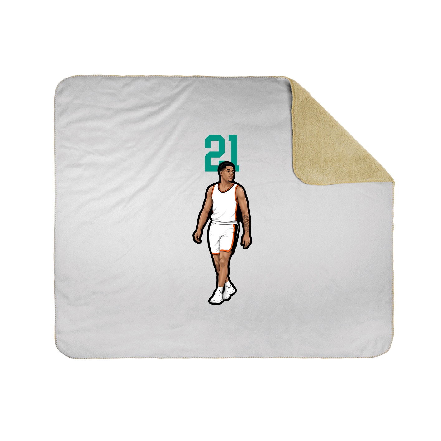 Throw Blanket — Number Top in White