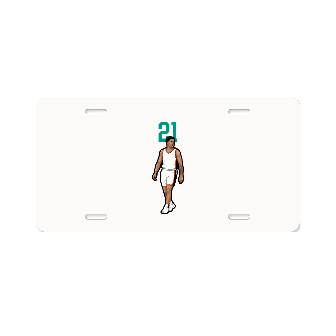 License Plate — Number Top in Classic