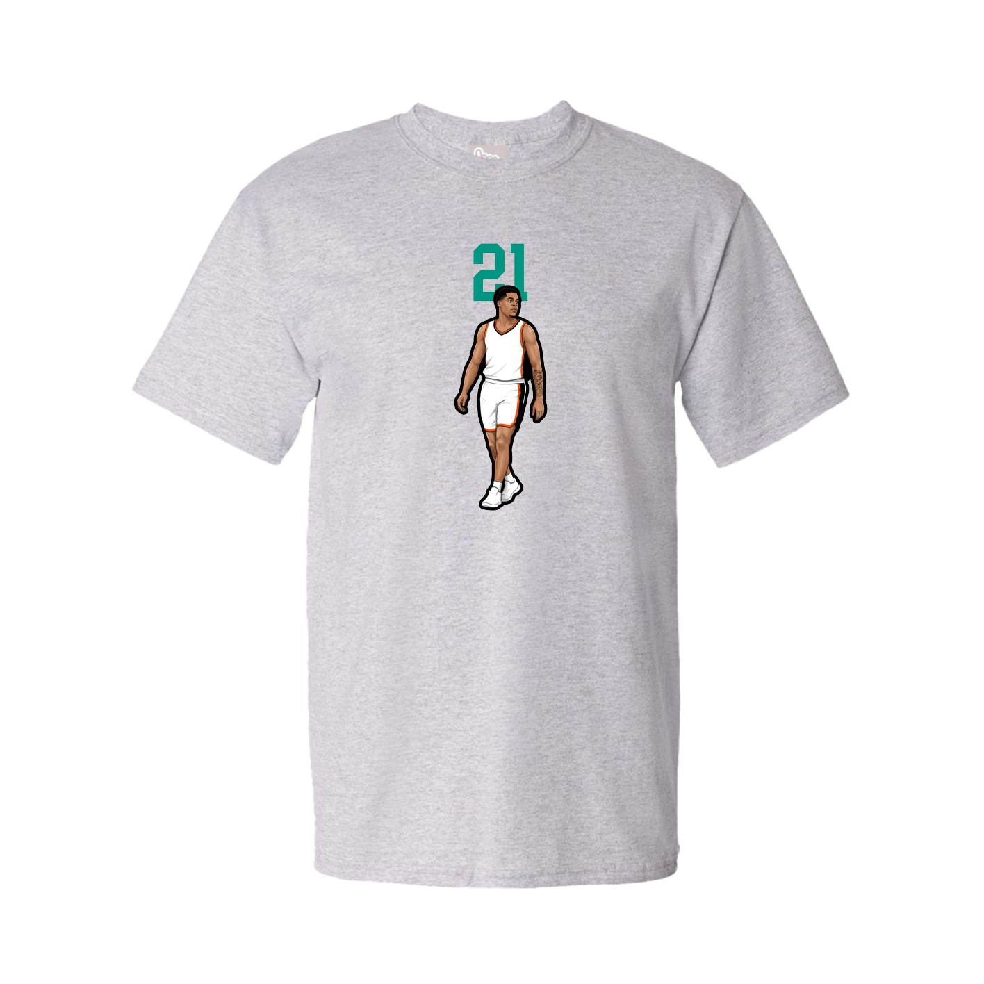 Youth Tee — Number Top in Grey