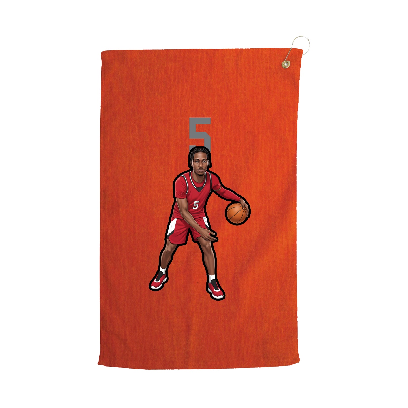 Golf Towel — Number Top in Orange