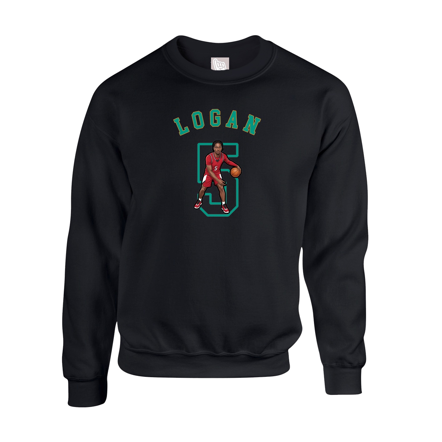 Fleece Crew — Shirsey Arch in Black