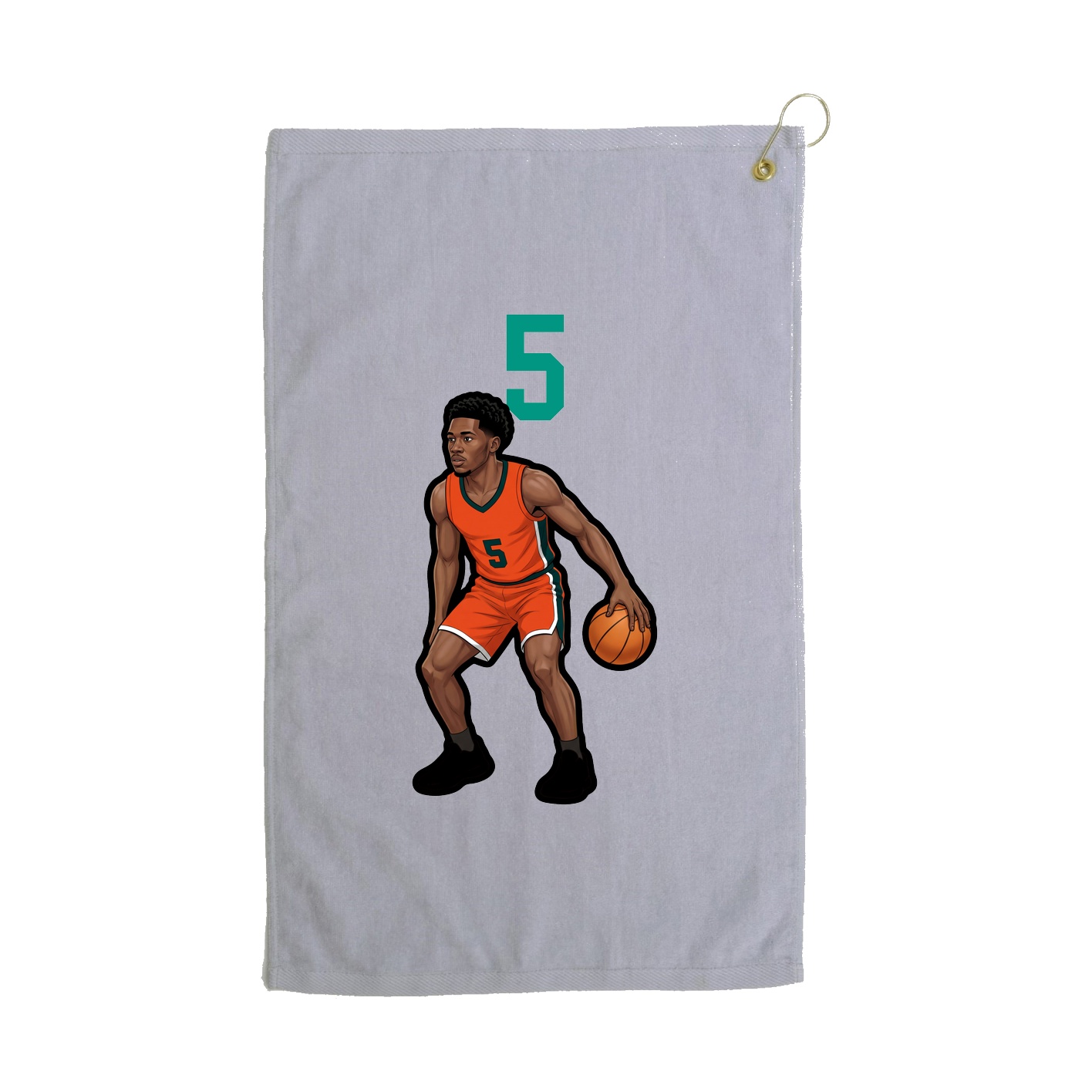 Golf Towel — Number Top in Grey