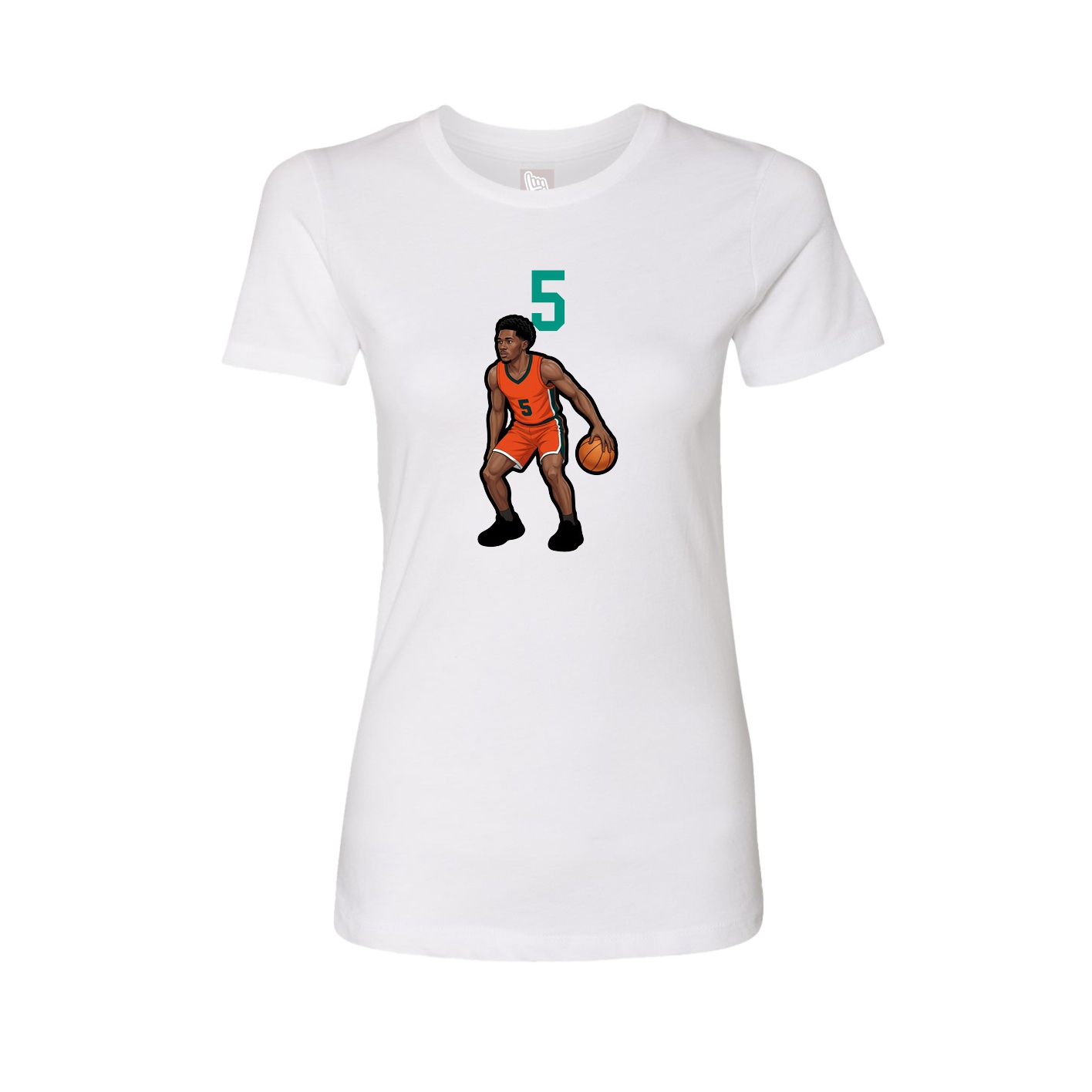 Womens Tee — Number Top in White