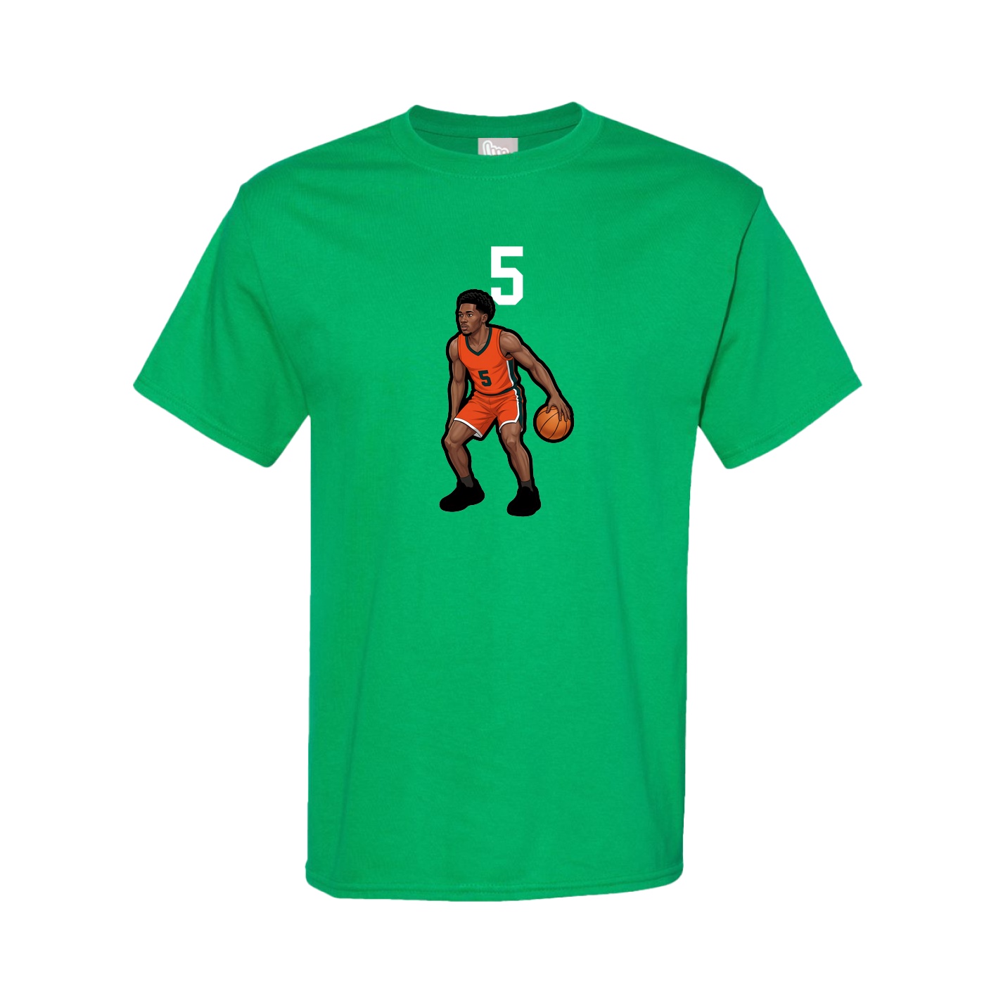 Youth Tee — Number Top in Green