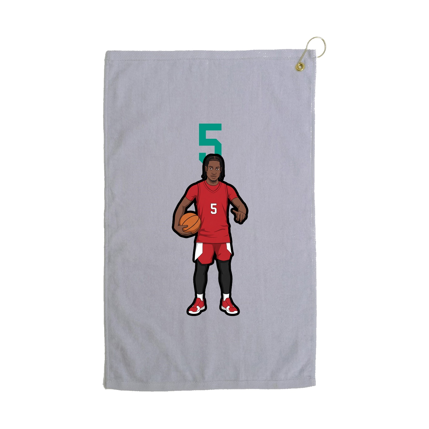 Golf Towel — Number Top in Grey