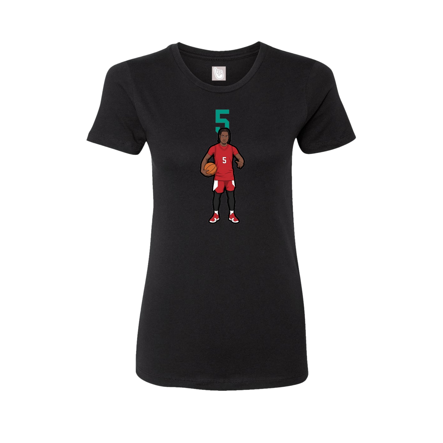 Womens Tee — Number Top in Black