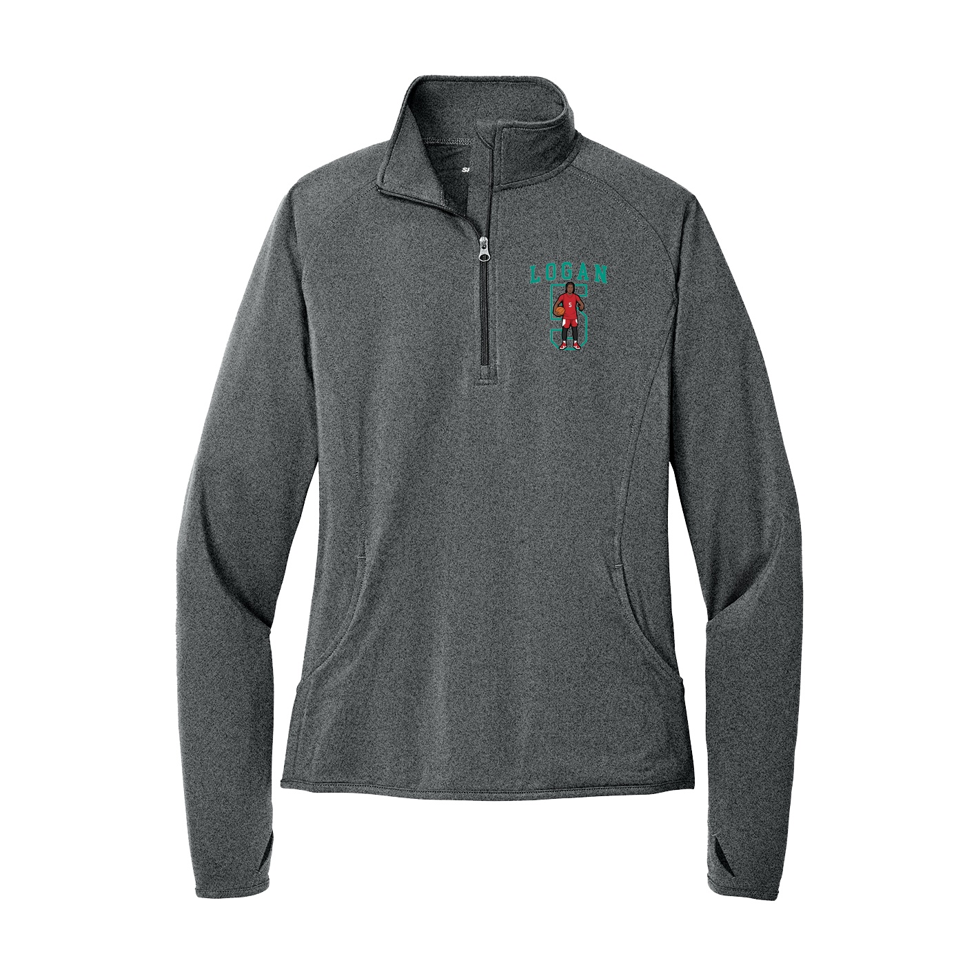 Women's Q-Zip Pullover — Shirsey in Grey