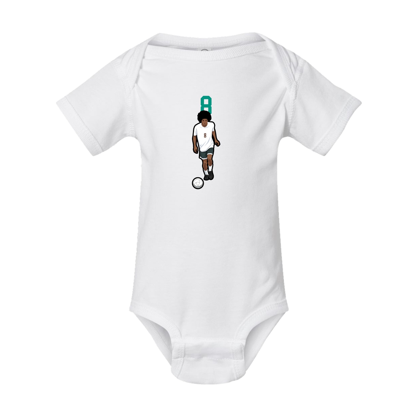 Baby Onesie — Number Top in White