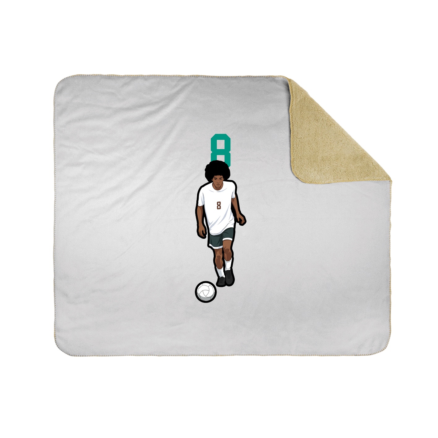 Throw Blanket — Number Top in White