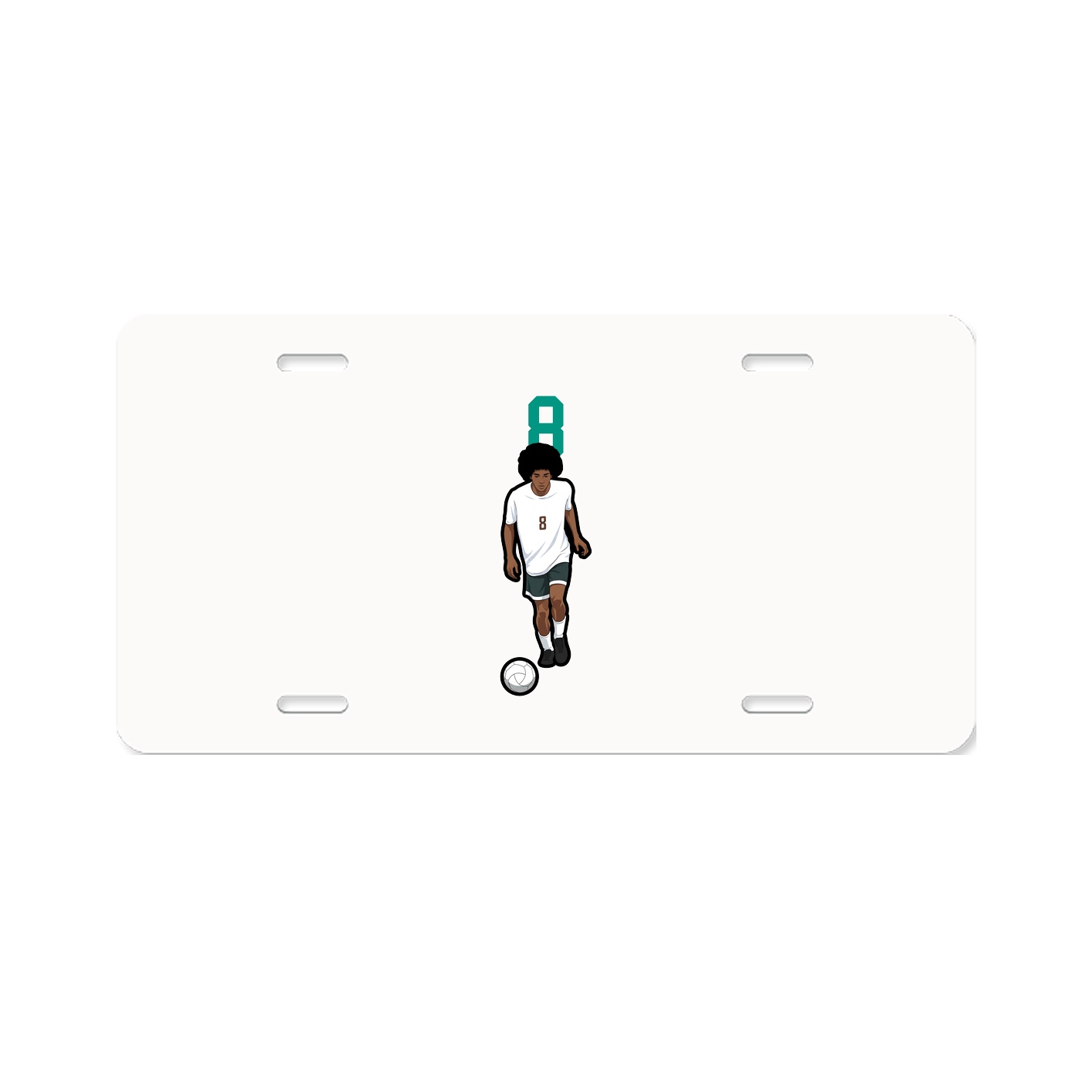 License Plate — Number Top in Classic