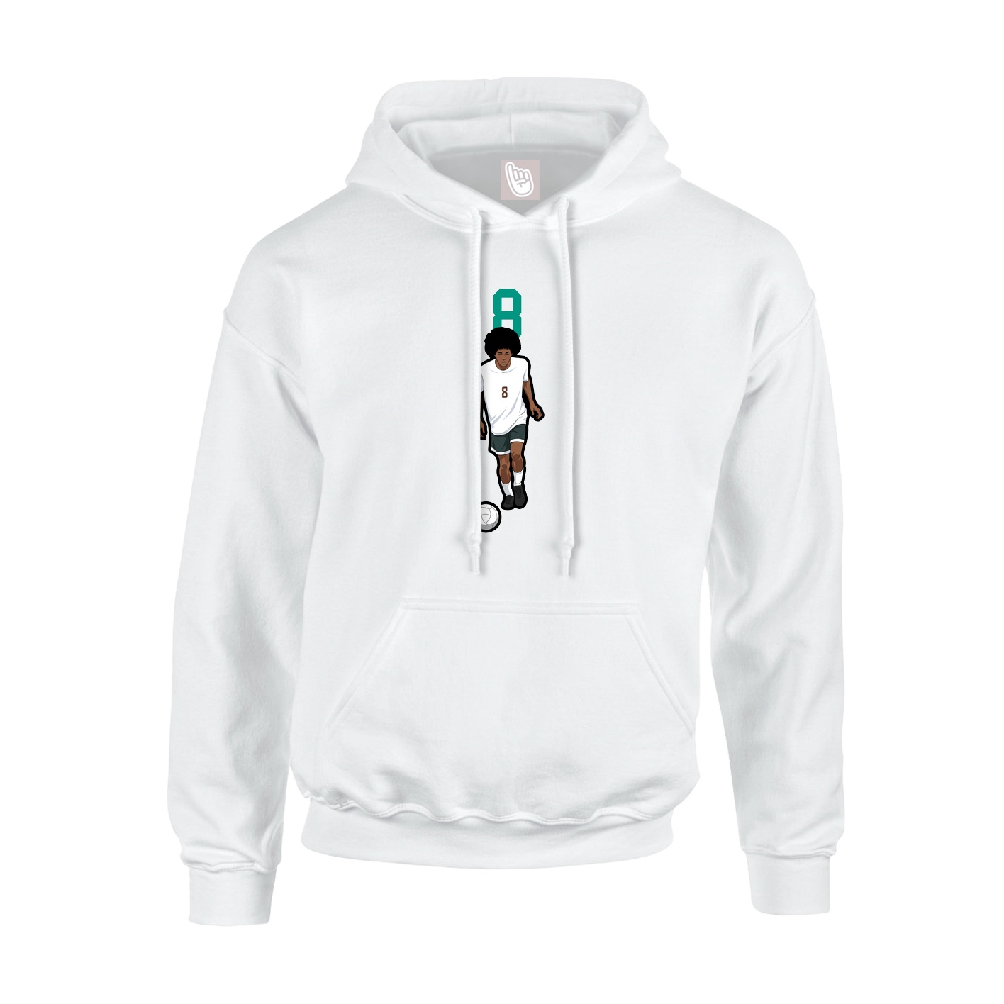 Hoodie — Number Top in White