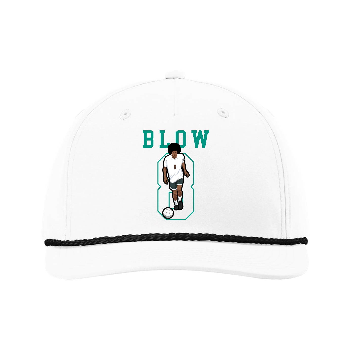 Five-Panel Classic Rope Cap — Shirsey in White