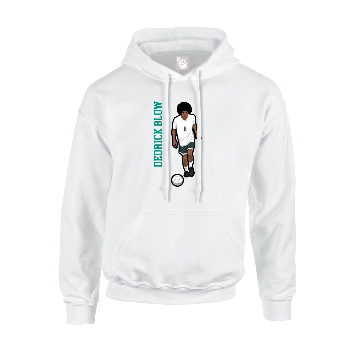 Youth Hoodie — Name Vertical in White