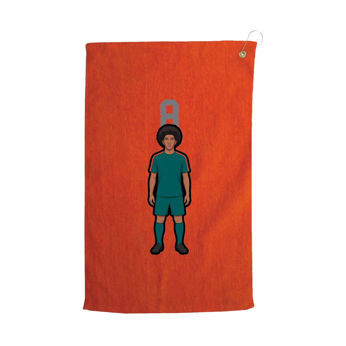 Golf Towel — Number Top in Orange