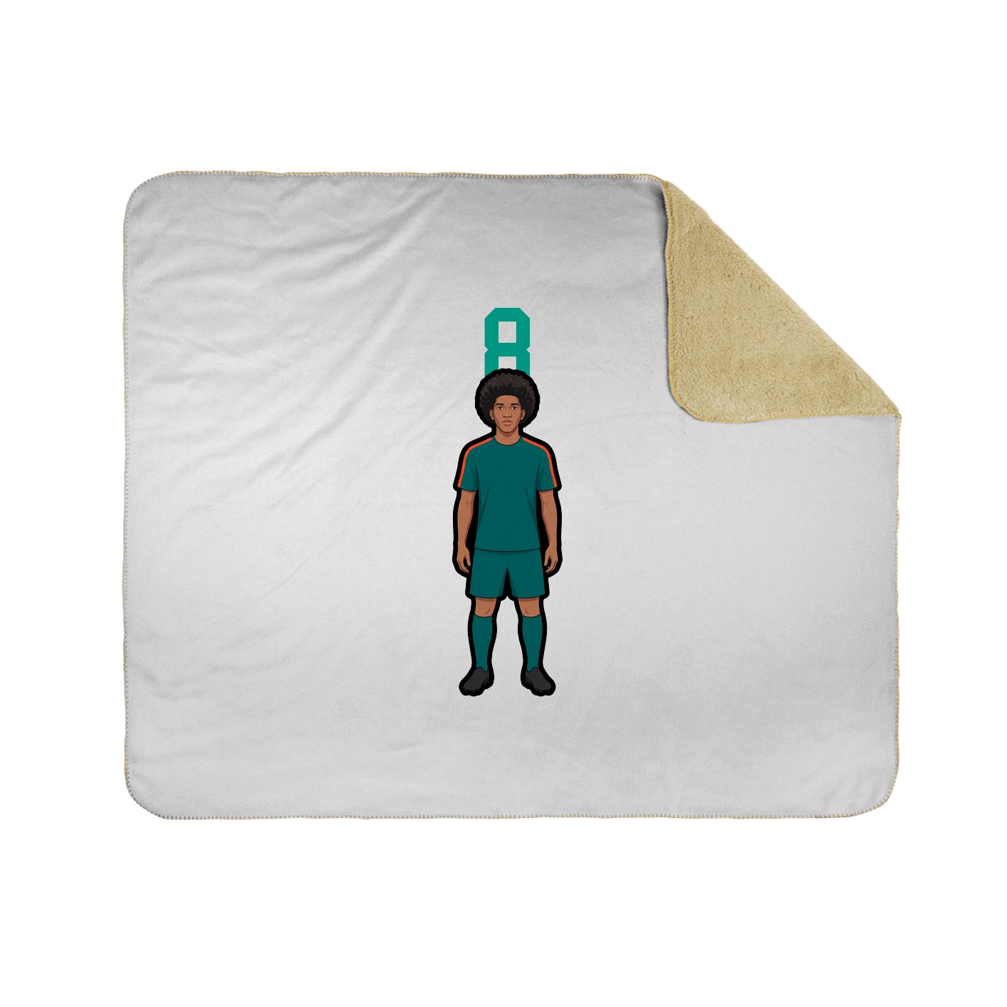 Throw Blanket — Number Top in White
