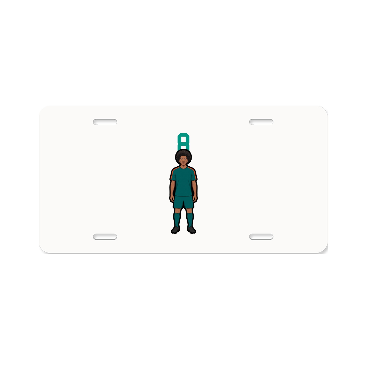 License Plate — Number Top in Classic