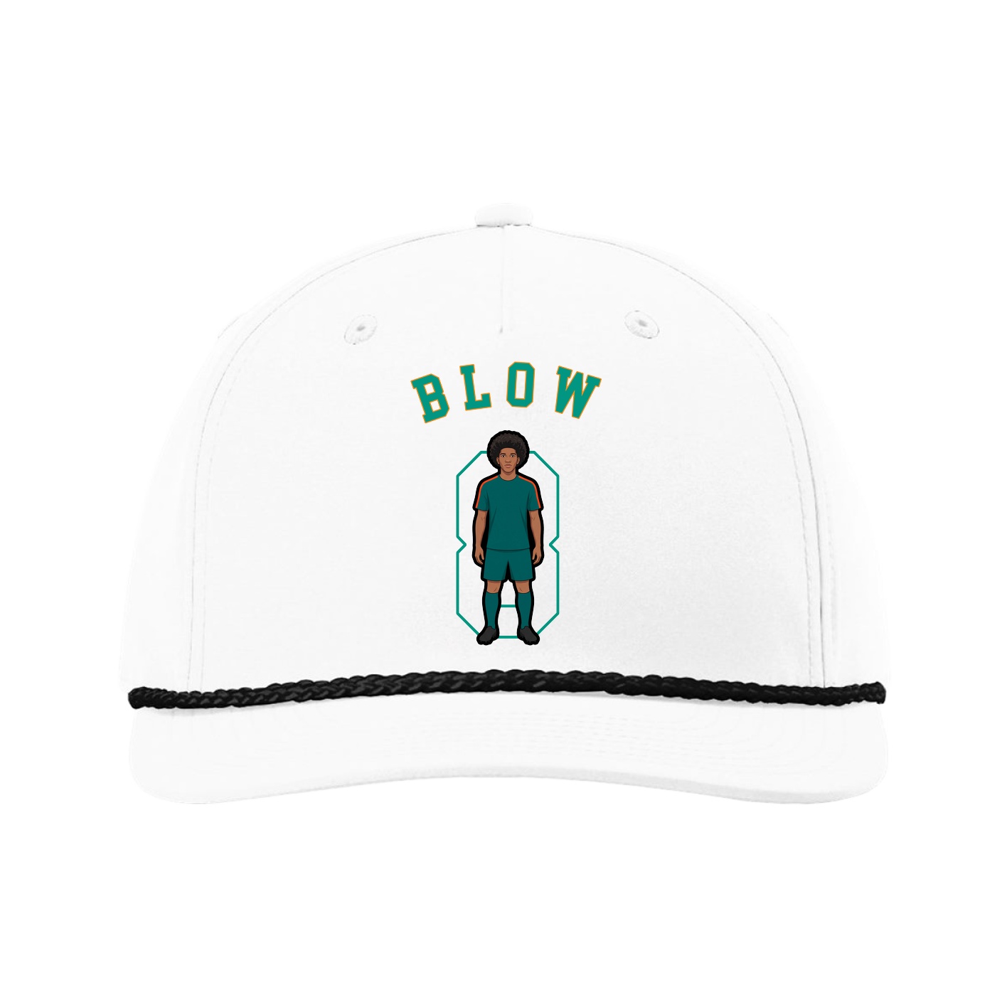 Five-Panel Classic Rope Cap — Shirsey Arch in White