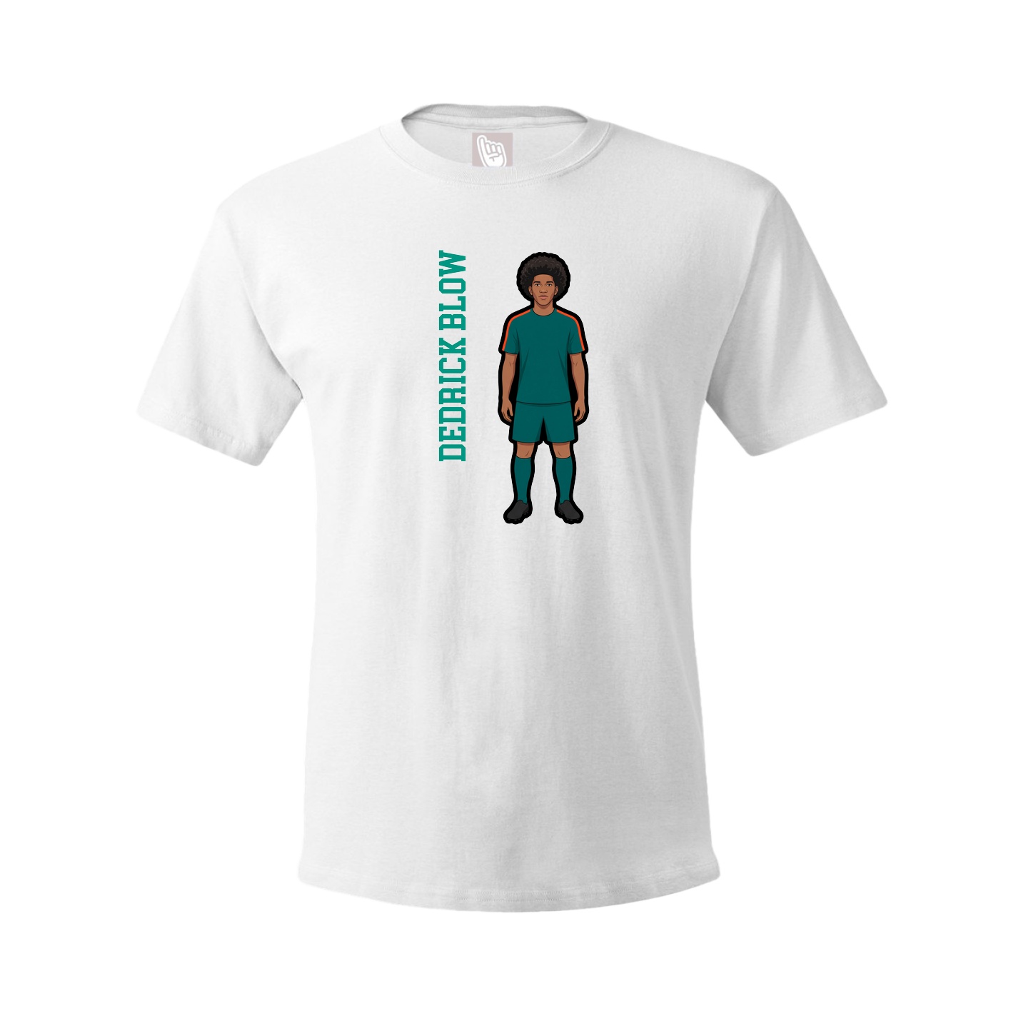 Youth Tee — Name Vertical in White