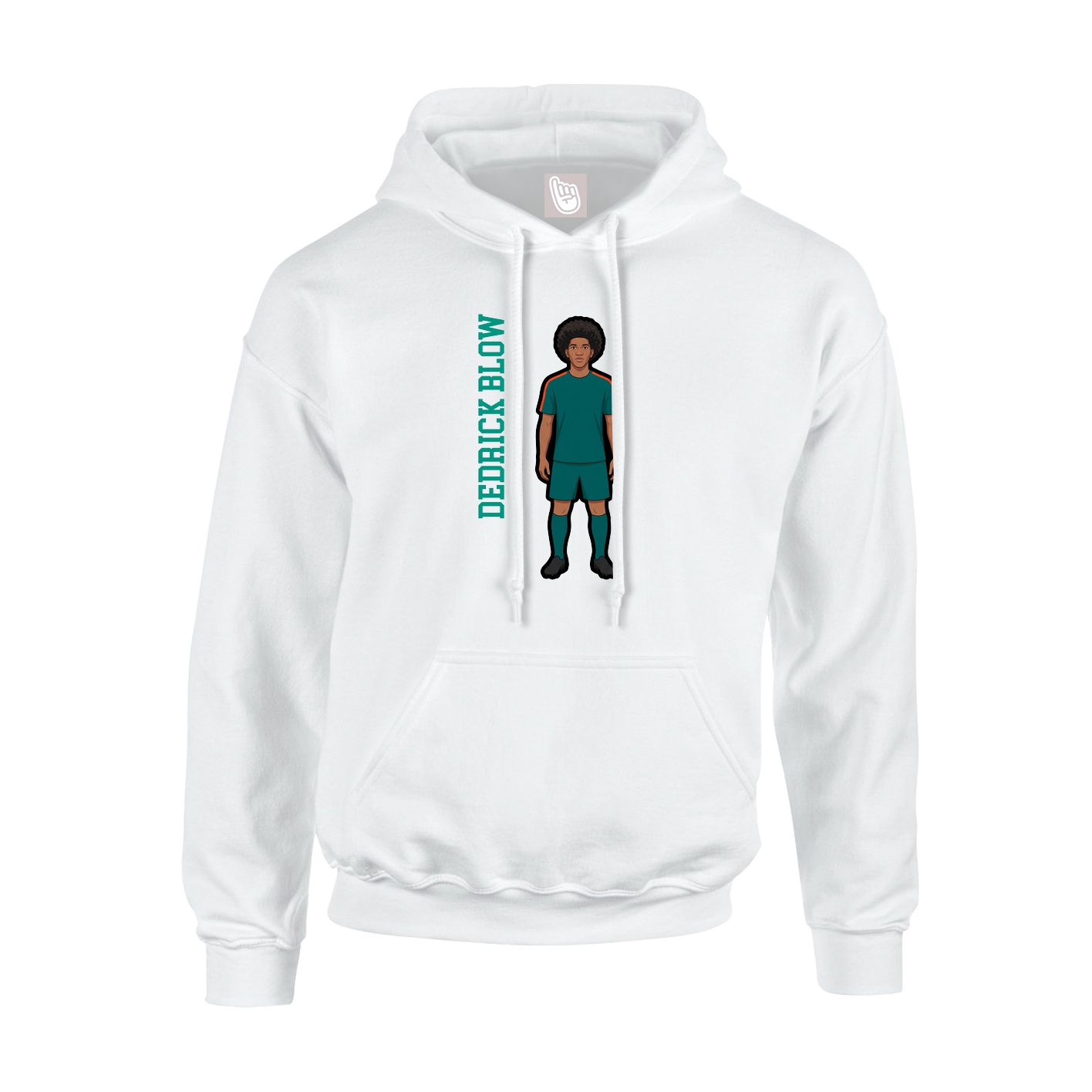 Hoodie — Name Vertical in White