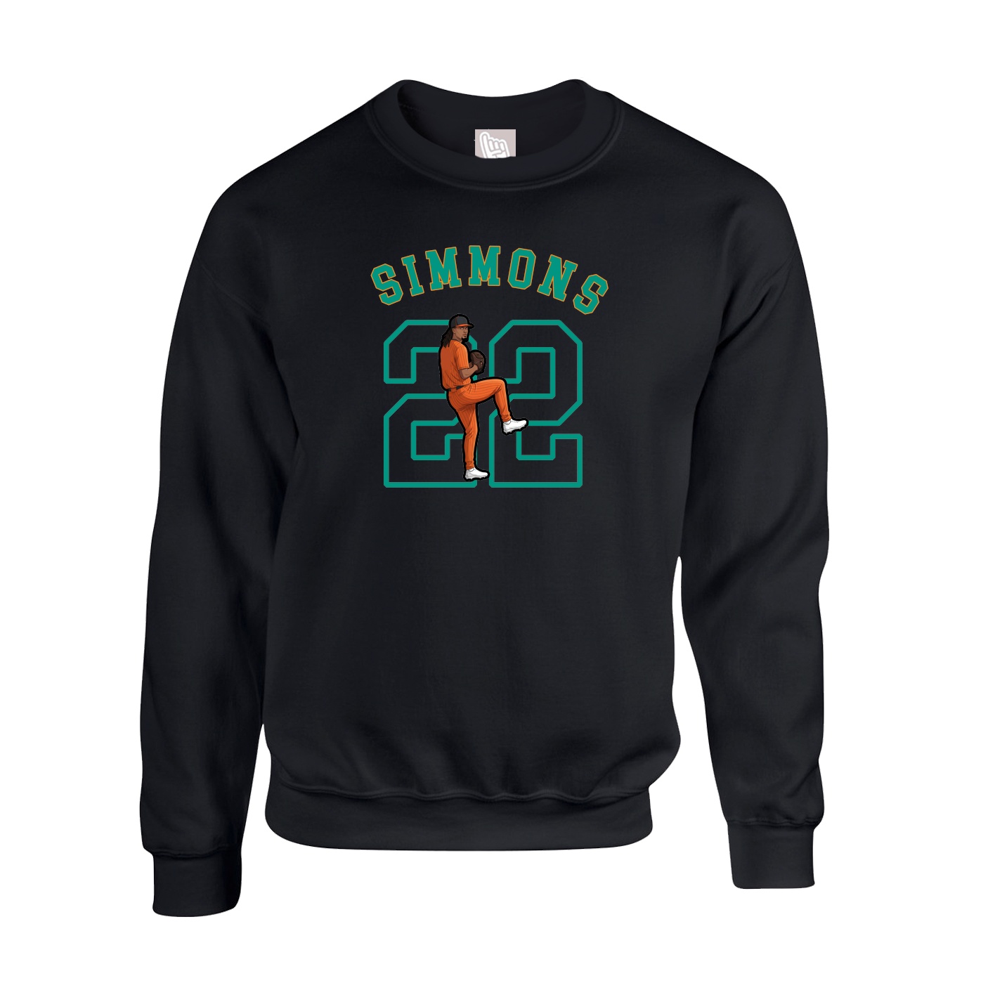 Fleece Crew — Shirsey Arch in Black