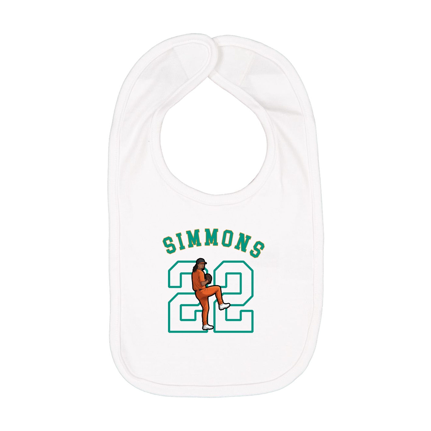Infant Bib — Shirsey Arch in White